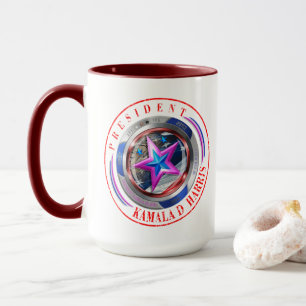 Taza Medallón Republicano Harris-Walz de doble sello