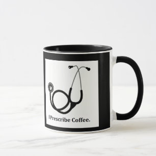 Taza médica barba regalo que receté café