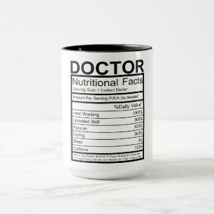 Taza Médica de datos nutricionales