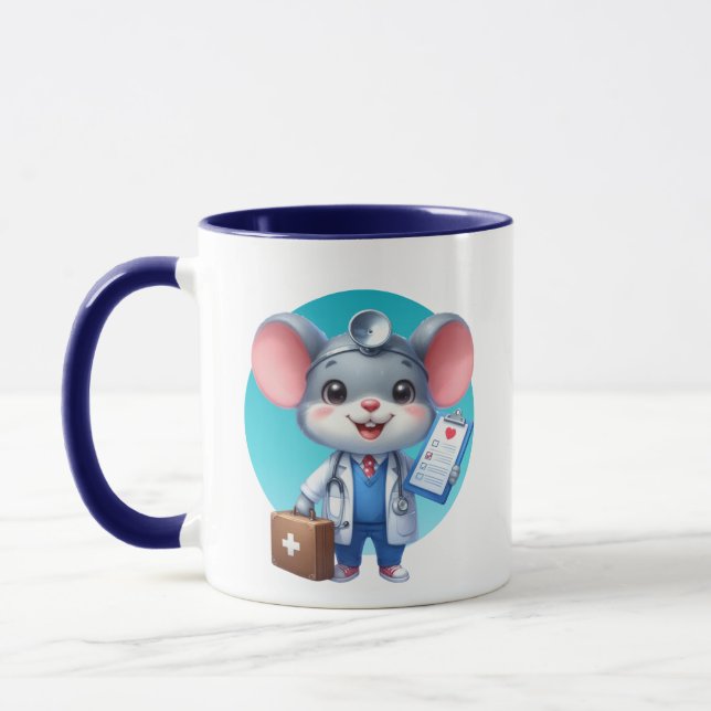 Taza Médica de ratón ligero añadir monograma (Izquierda)