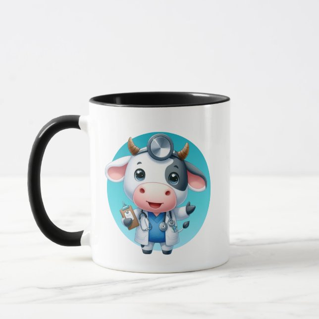 Taza Médica de vaca de Guay agregar monograma (Izquierda)