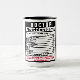 Taza Médica Divertido de datos nutricionales Mug