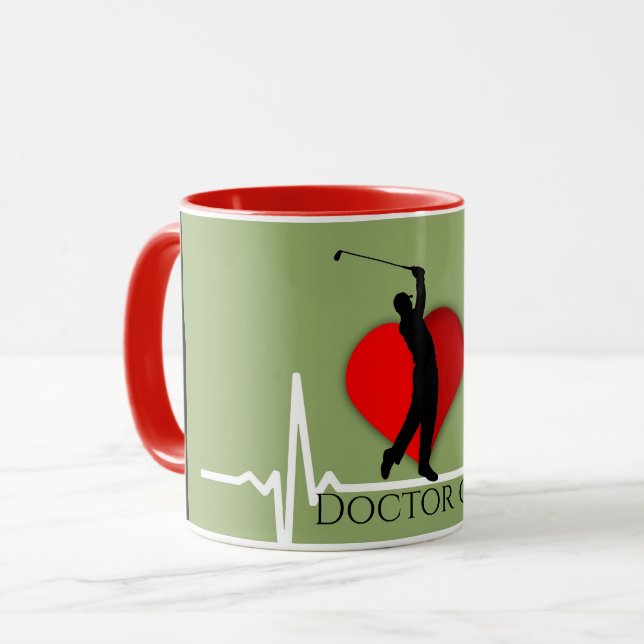 Taza Médica golf línea ekg deportes médicos (Anverso izquierdo)