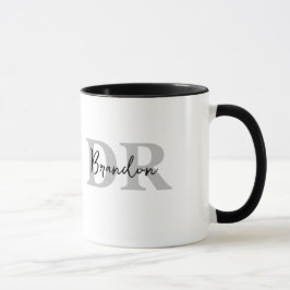 Taza Médica gracioso con nombre de monograma