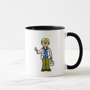 Taza Médica masculino rubio con bolsa médica