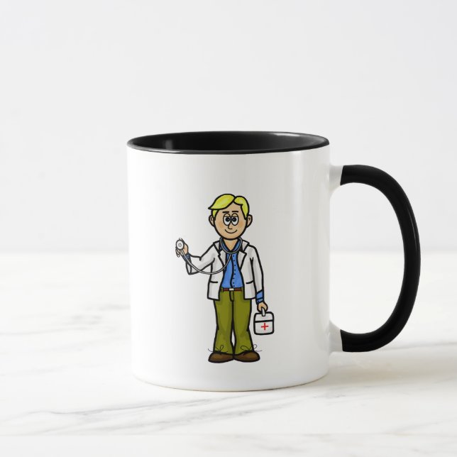 Taza Médica masculino rubio con bolsa médica (Derecha)