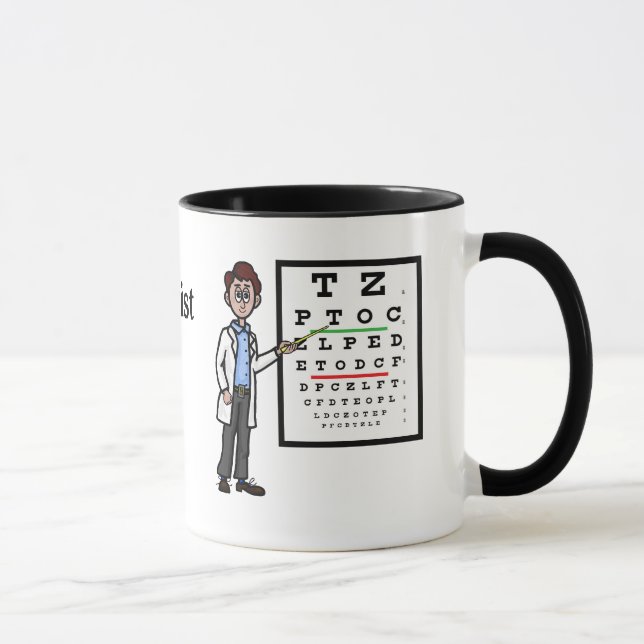 Taza Médica ocular masculino y mug nombre gráfico ocula (Derecha)