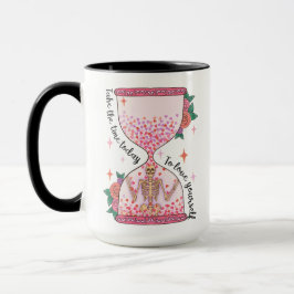 Taza Medición de Skeleton Self Love Hourglass Valentine