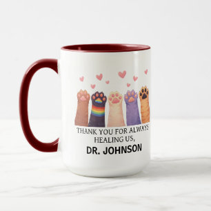 Taza Médico Animal Personalizado Feliz Día del Médico