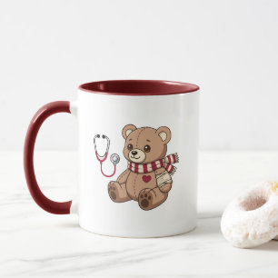 Taza Médico de osito de peluche estetoscopio