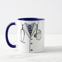 Médico y enfermera Mug - Nombre personalizado del