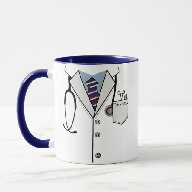Taza Médico y enfermera Mug - Nombre personalizado del  (Izquierda)