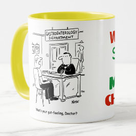 Taza Médico y paciente en la consulta del médico - Pres