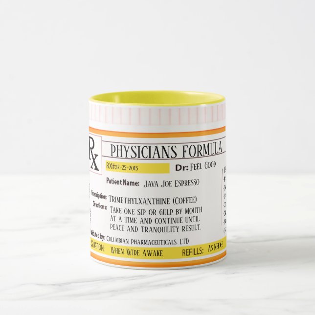 Taza Médicos Receta de Fórmula RX (Centro)