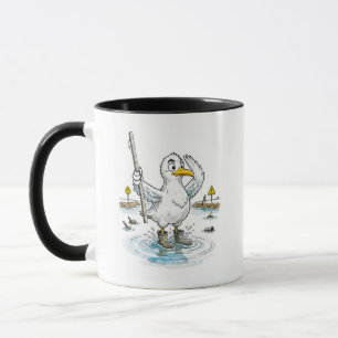 Taza Medidor de inundaciones del pájaro cómico del debe