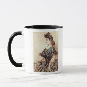 Taza Medio retrato de la longitud de una mujer