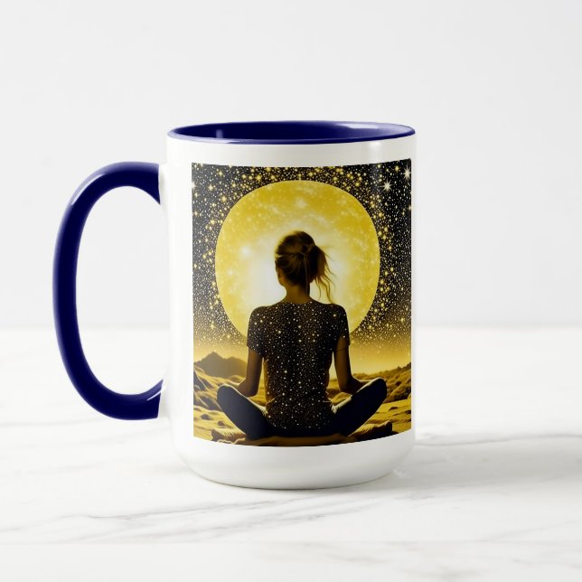 Taza Meditación femenina Om Shanti Shanti Shanti (Izquierda)