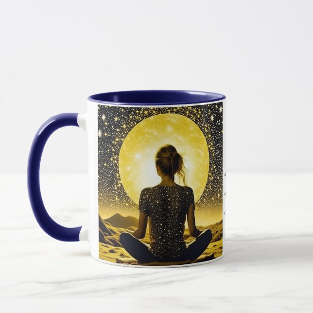 Taza Meditación femenina Om Shanti Shanti Shanti (Izquierda)