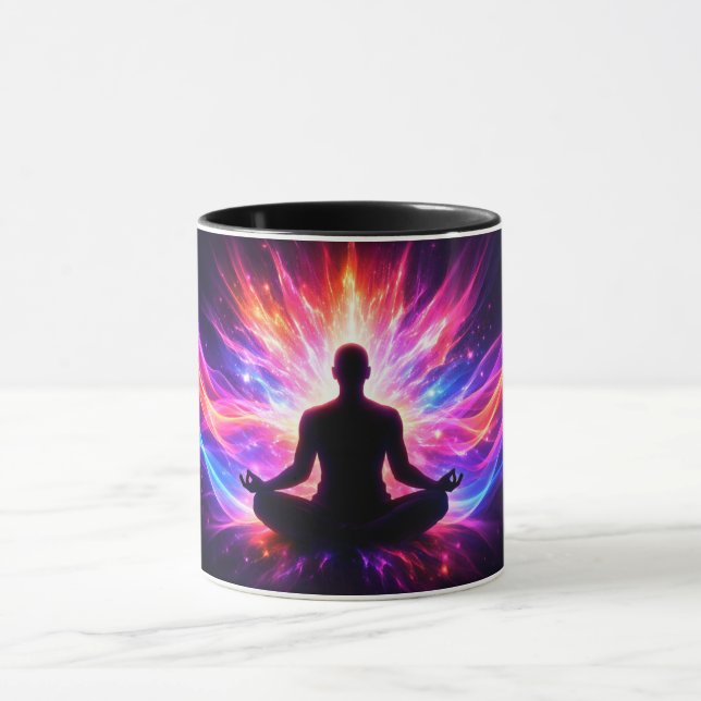 Taza Meditation Chakra Mug Spiritual Yoga Art (Centro)