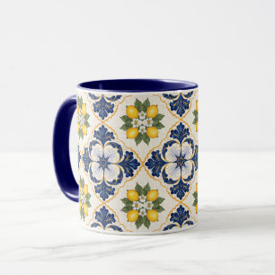 Taza Mediterranean Lemon Tile Italian Talavera