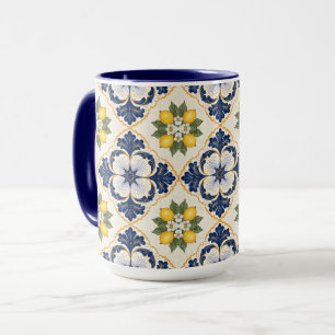 Taza Mediterranean Lemon Tile Italian Talavera