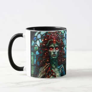 Taza Medusa - Ventana de Vidrio Emplomado Estilo Tiffan