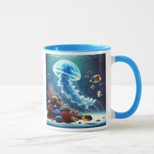 Taza Méduses lumineuses et poissons tropicaux. (Derecha)