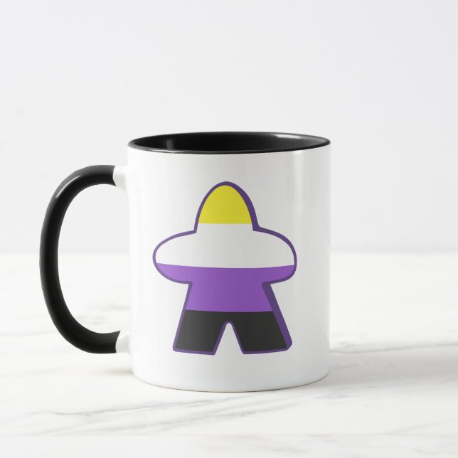 Taza Meeple de gamer no binario (Izquierda)