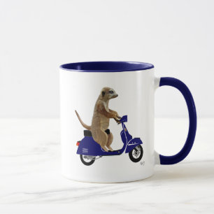 Taza Meerkat en azul oscuro optado