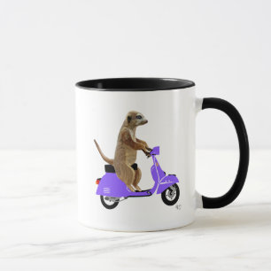 Taza Meerkat sobre Lilac Moped