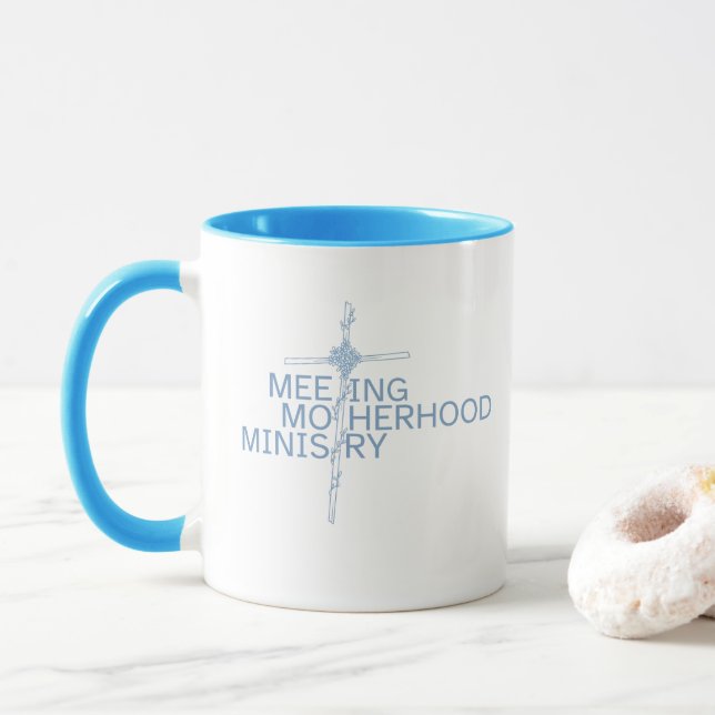 Taza Meeting Motherhood Ministry Cross – Working Mom  (Con donut)
