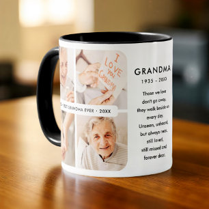Taza Mejor Abuela Conmemorativa del Collage de fotos Mo