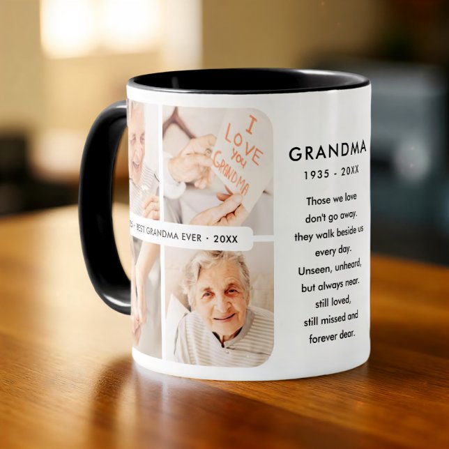 Taza Mejor Abuela Conmemorativa del Collage de fotos Mo (Subido por el creador)