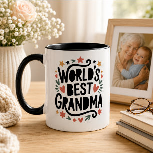 Taza Mejor Abuela del Mundo   Foto Día de los Abuelos
