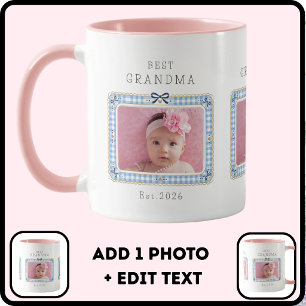 Taza Mejor Abuela Est Fecha Personalizada Foto Bonita E