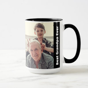 Taza Mejor Abuelo del Mundo 2 Collage de Fotos Minimali