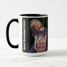 Taza Mejor abuelo del mundo 2Collage de fotos Minimalis