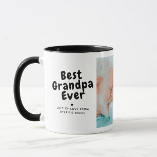 Taza Mejor Abuelo del Mundo Colaje de 2 Fotos y Mensaje