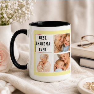 Taza Mejor abuelo del mundo collage de fotos   Abuelos