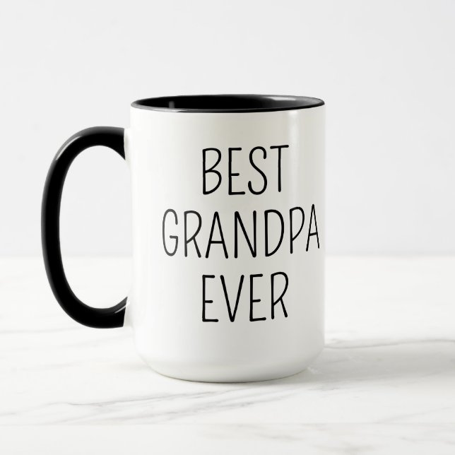 Taza Mejor Abuelo, Mug De Fotografía Personalizada Para (Izquierda)