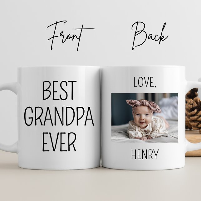 Taza Mejor Abuelo Personalizado Foto Abuelo Cumpleaños (Subido por el creador)
