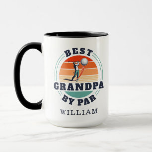 Taza Mejor abuelo por Par Retro Golf Personalizado