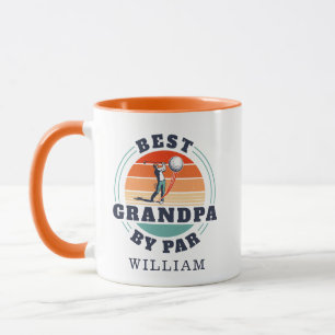 Taza Mejor Abuelo Por Par Retro Golfing Day Name