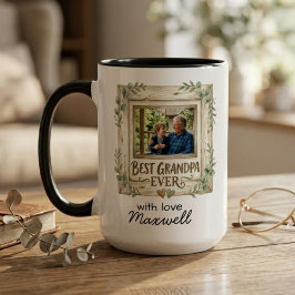 Taza Mejor Abuelo Regalo Sentimental Nombre Foto Recuer