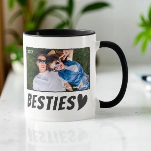 Taza Mejor amiga mejor amiga BFF foto cómica simple mod