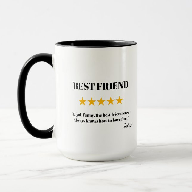 Taza Mejor Amigo 5 Star Review | Mejor regalo de amigos (Izquierda)