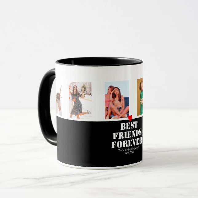 Taza Mejor Amigo de Oferta Personalizada de Collage de  (Anverso izquierdo)