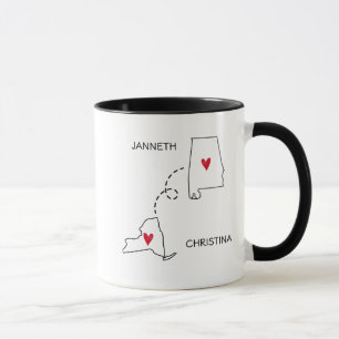 Taza Mejor Amigo Nunca Muy Larga Distancia Amigo