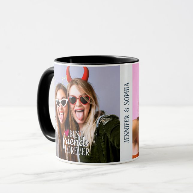 Taza Mejor Amigo para siempre dos plantillas de imágene (Anverso izquierdo)