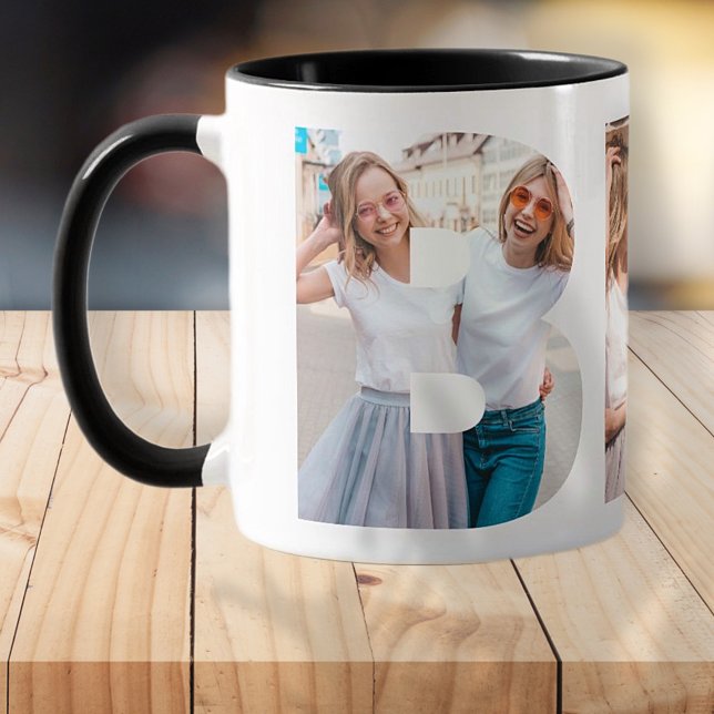 Taza Mejor Amigos BFF Personalizado moderno simple foto (Subido por el creador)